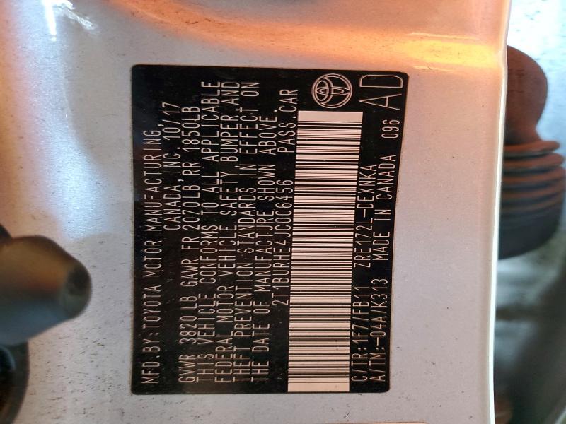 2018 Toyota Corolla le