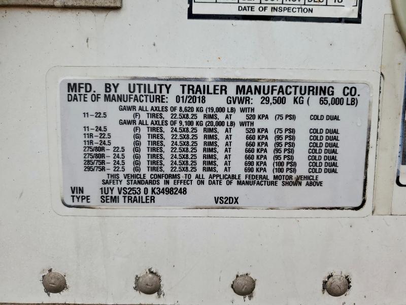 2019 Utlity Trailer 2019 5Y3P VS2DX