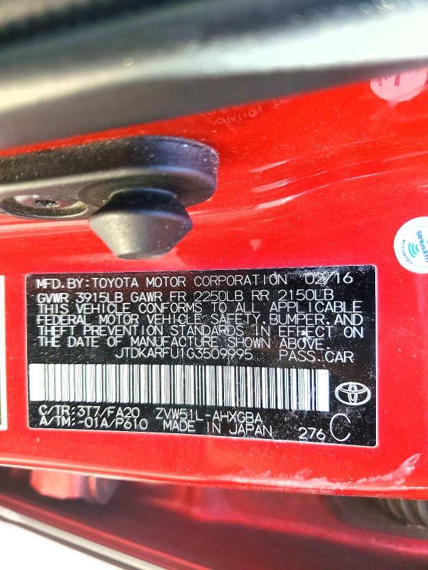 2016 Toyota Prius Three