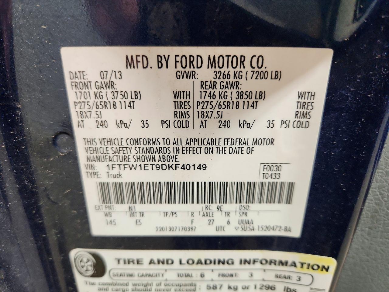 2013 Ford F150 Supercrew