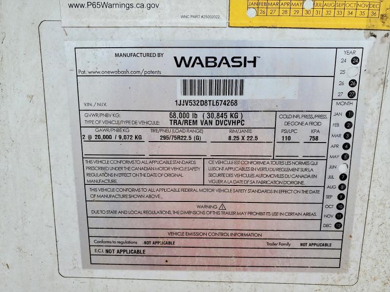 2026 Wabash SH Dvcvhpc DRY Van Trailer