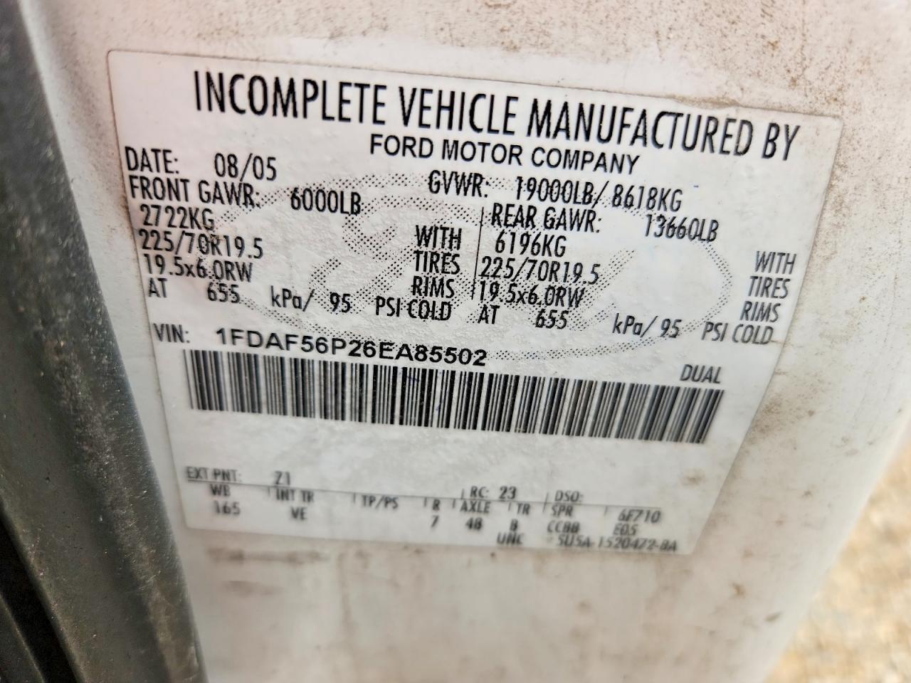 2006 Ford F550 Super Duty BOX Truck