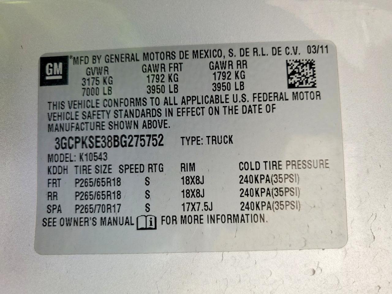 2011 Chevrolet Silverado K1500 LT