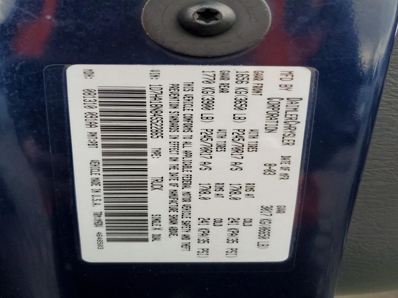 2004 Dodge RAM 1500 ST