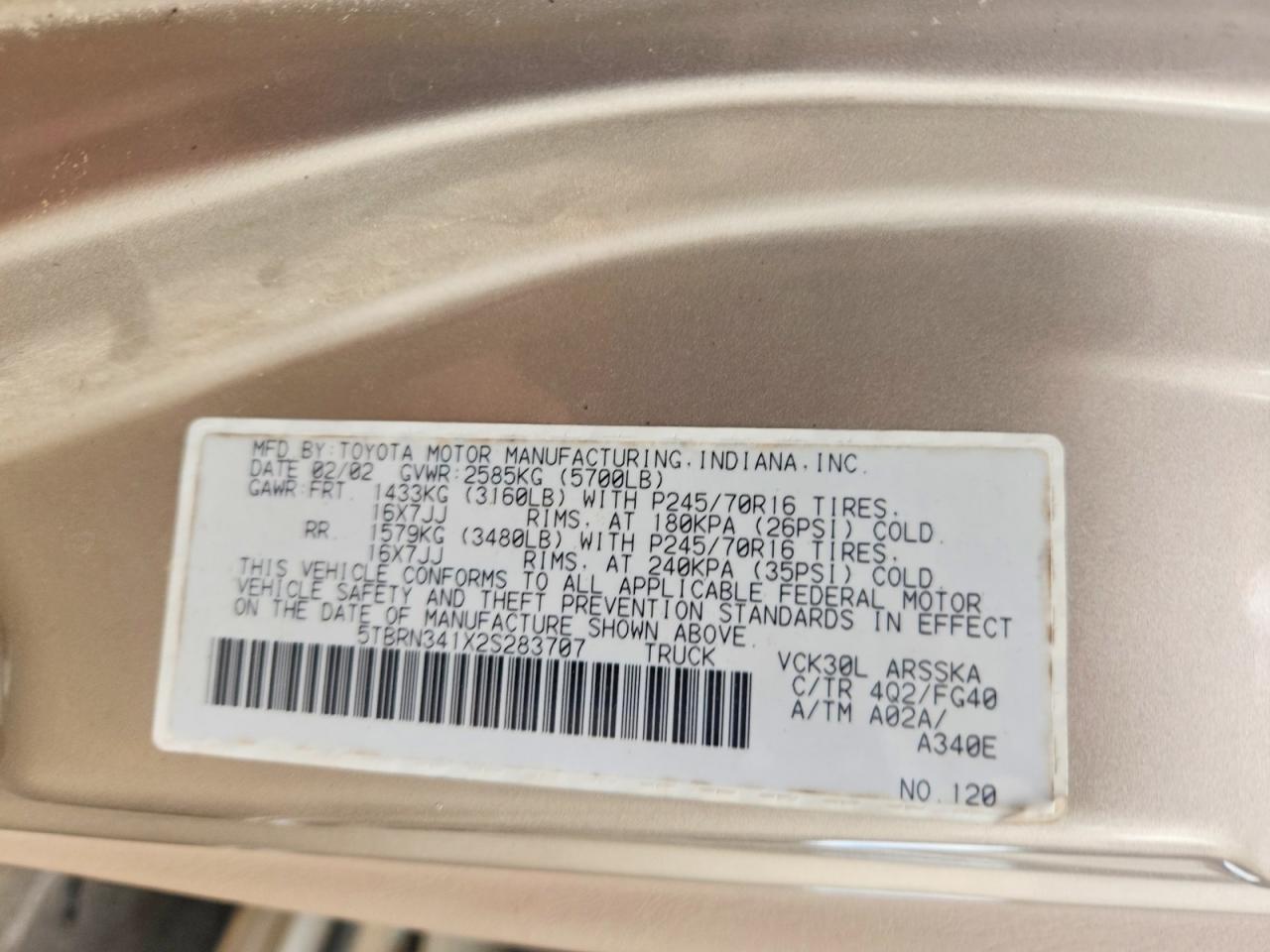 2002 Toyota Tundra SR5