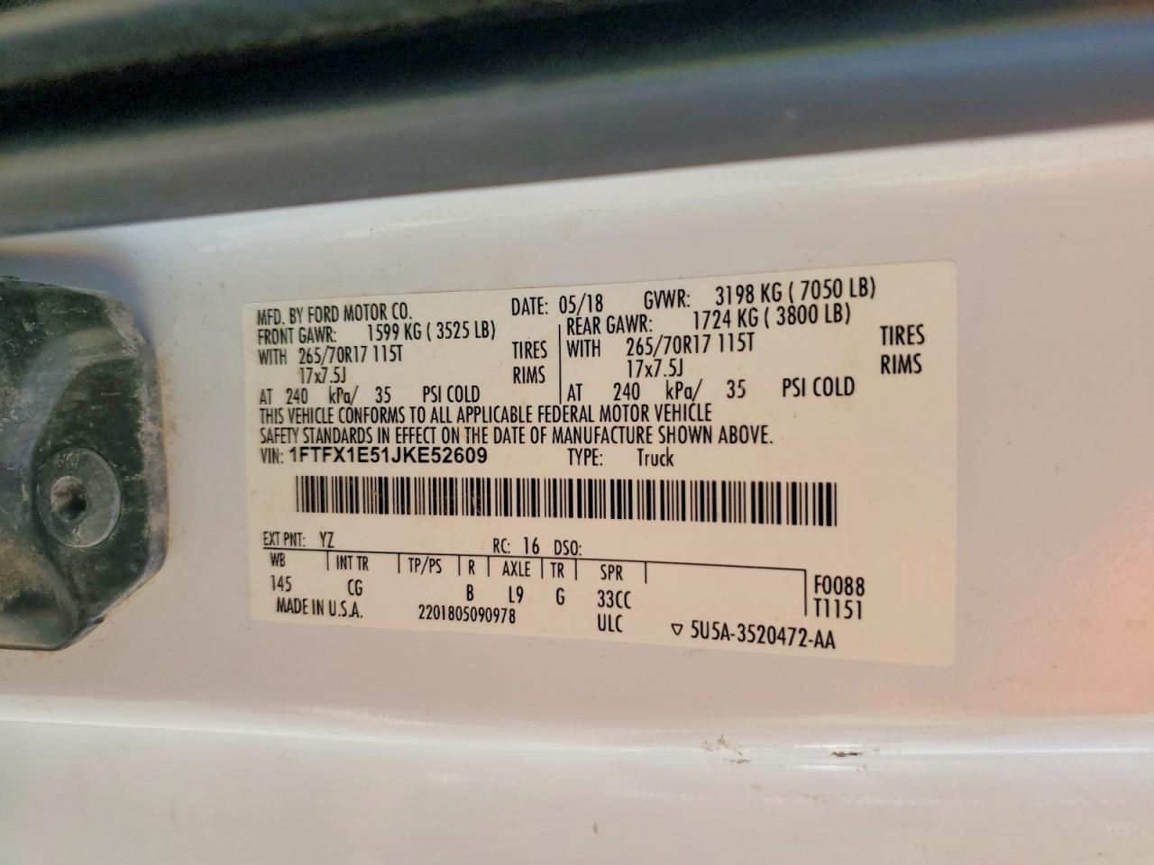 2018 Ford F150 Super Cab