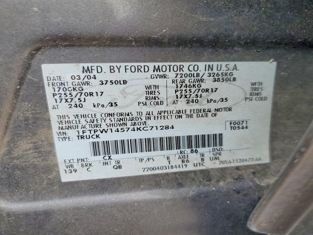 2004 Ford F150 Supercrew