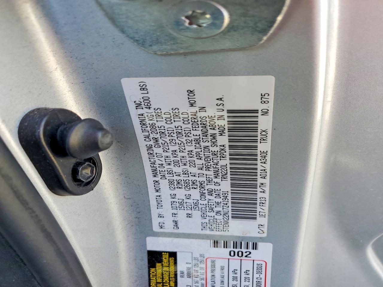 2007 Toyota Tacoma Base