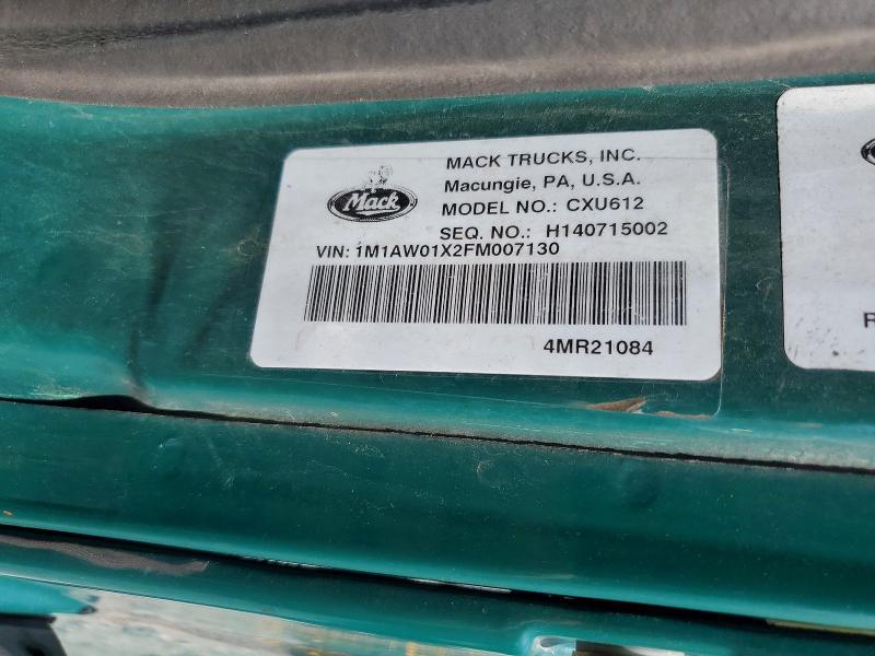 2015 Mack Cxu612 Semi Truck