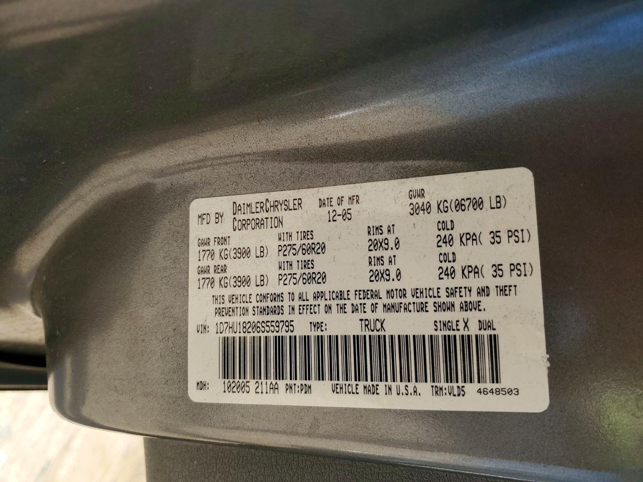 2006 Dodge RAM 1500 ST