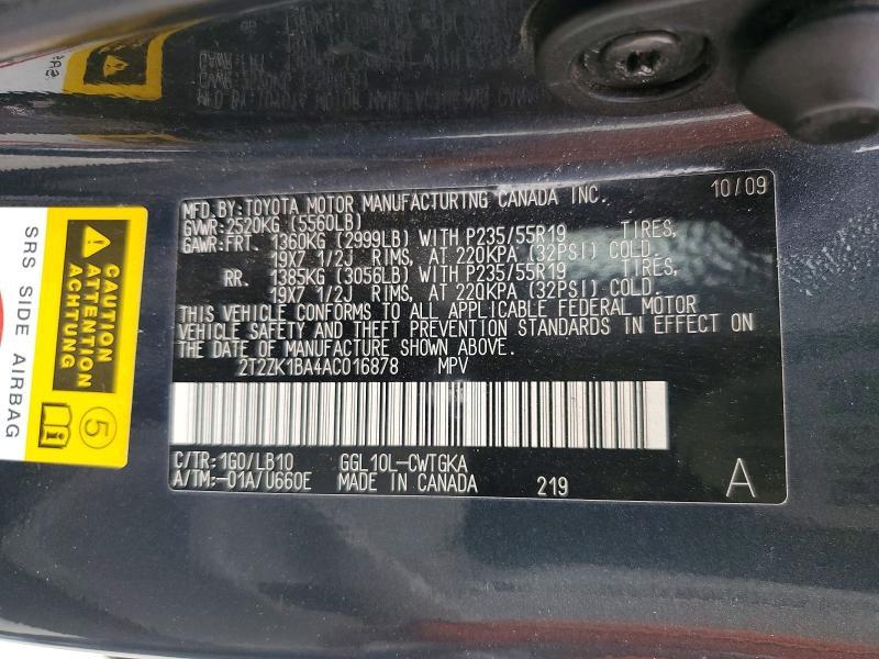 2010 Lexus Rx 350 Base