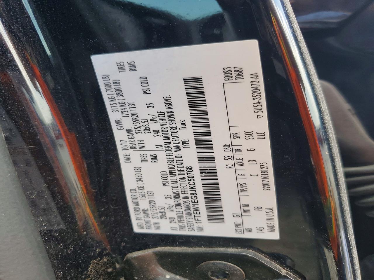 2018 Ford F150 Supercrew