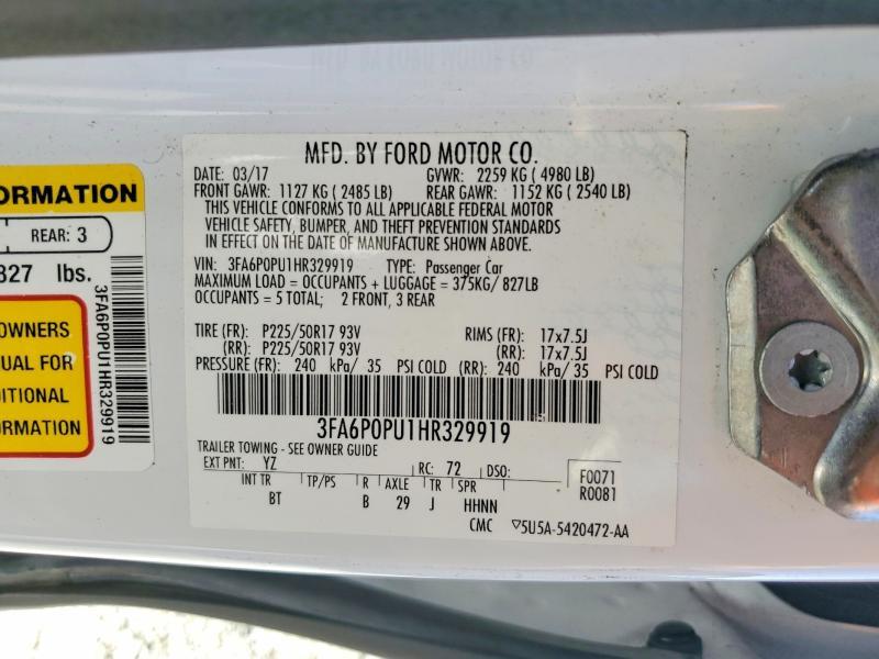 2017 Ford Fusion se Phev