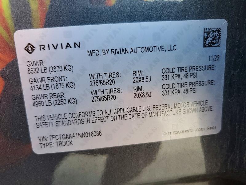 2022 Rivian R1T Adventure
