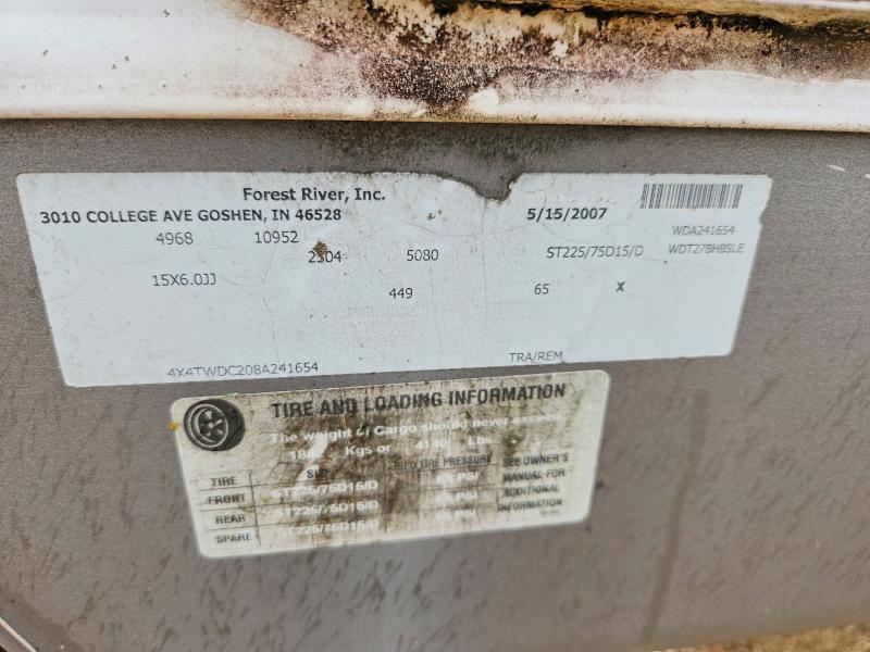 2008 Wildcat 2008 Forest River Wildwood Camper