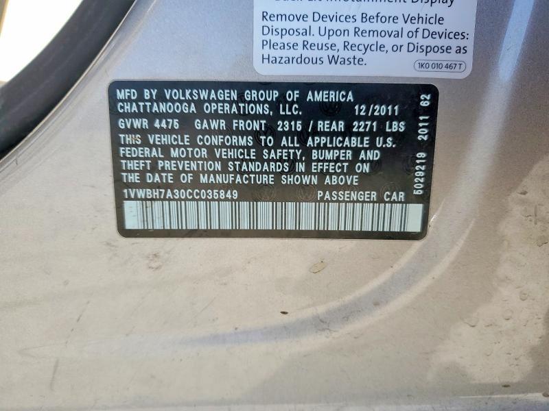 2012 Volkswagen Passat se