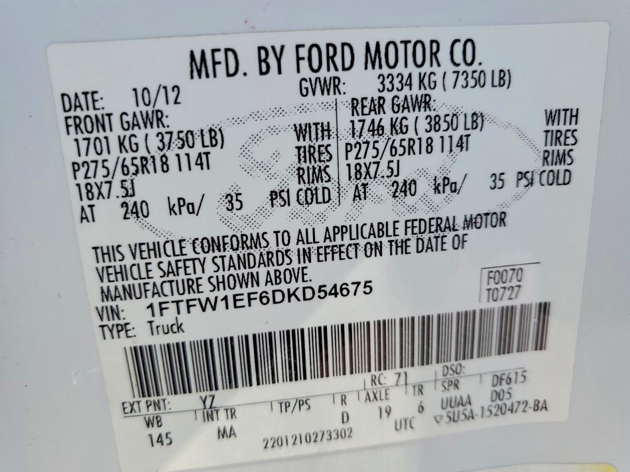 2013 Ford F150 Supercrew