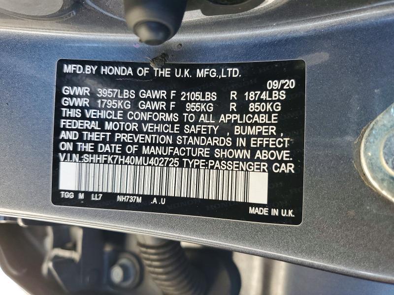 2021 Honda Civic Sport