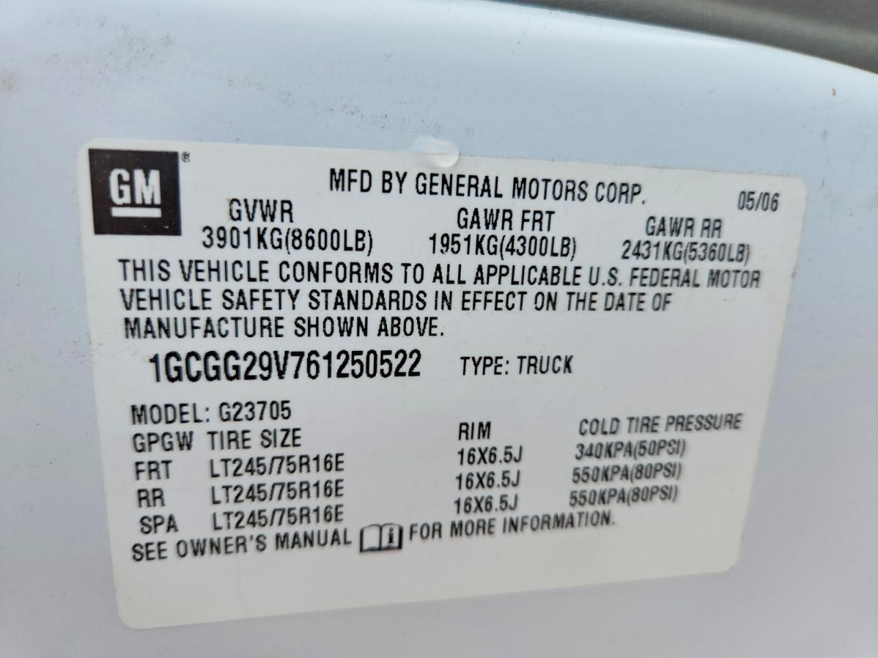2006 Chevrolet Express G2500