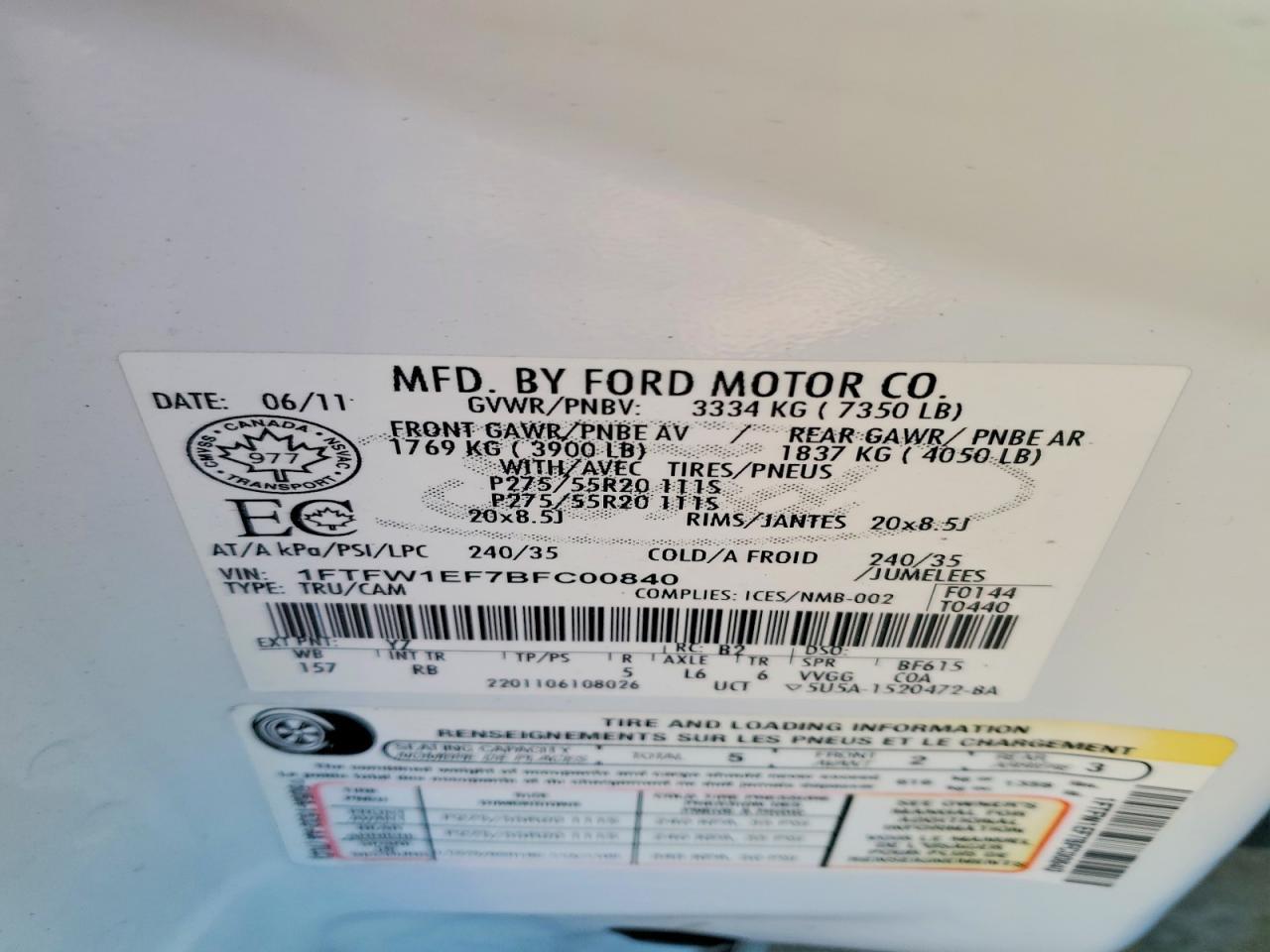 2011 Ford F150 Supercrew