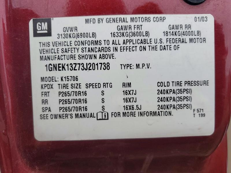 2003 Chevrolet Tahoe K1500