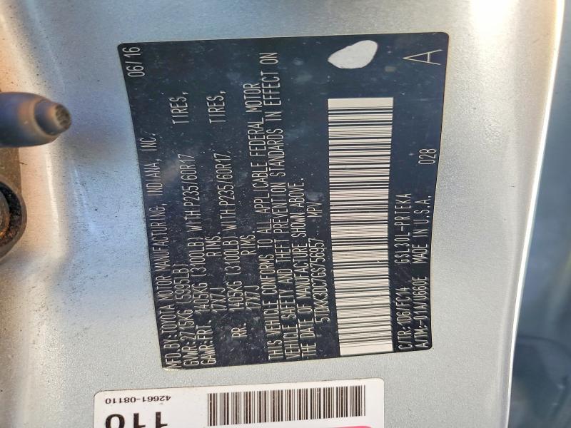 2016 Toyota Sienna le