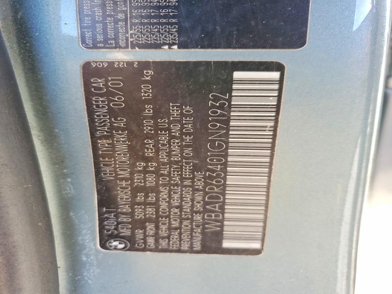 2001 BMW 540 it Automatic