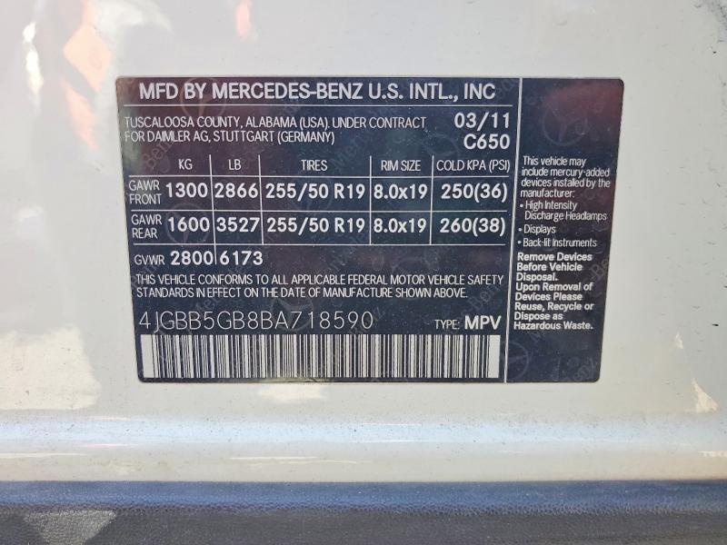 2011 Mercedes-Benz Ml 350