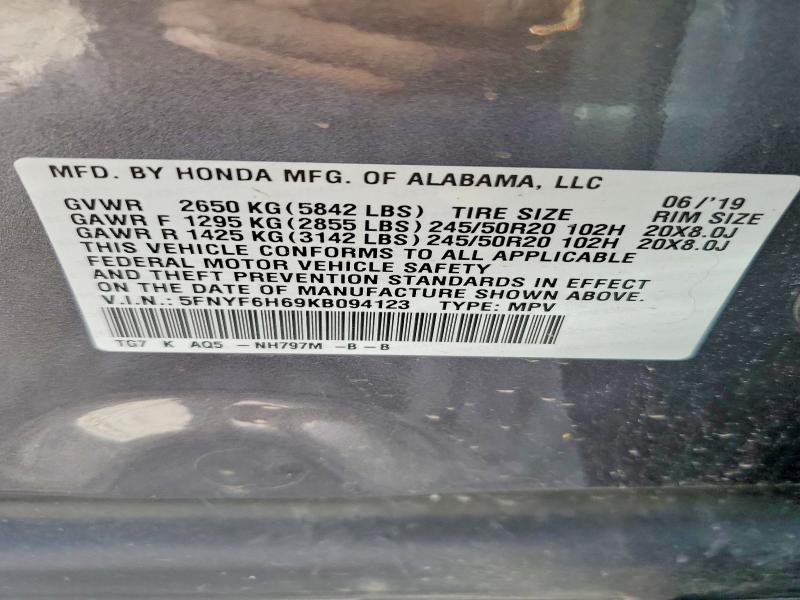 2019 Honda Pilot Touring