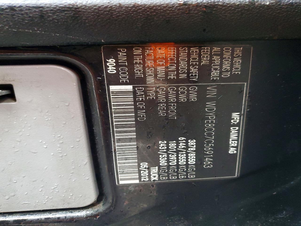 2012 Freightliner Sprinter 2500