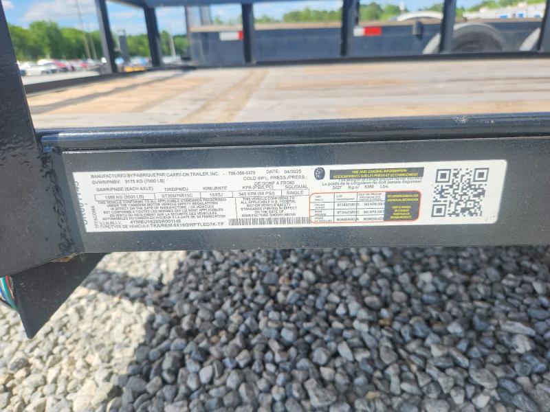 2025 Carry-On 6X16GWPTLED7K-TP Utility Trailer