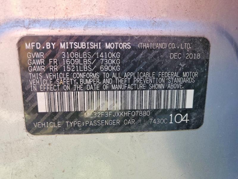 2019 Mitsubishi Mirage G4 es