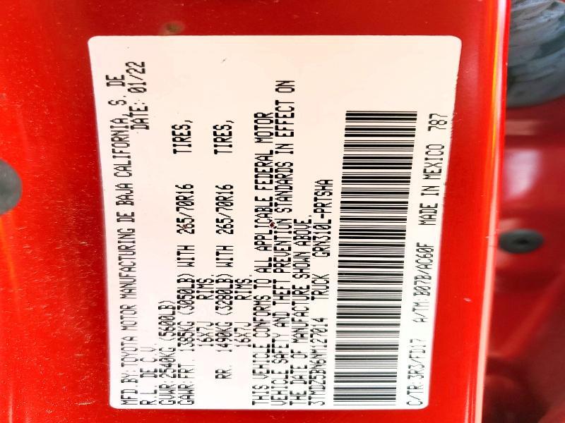 2022 Toyota Tacoma trd Off-road