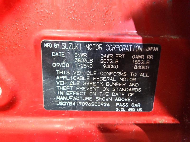 2009 Suzuki SX4 Touring