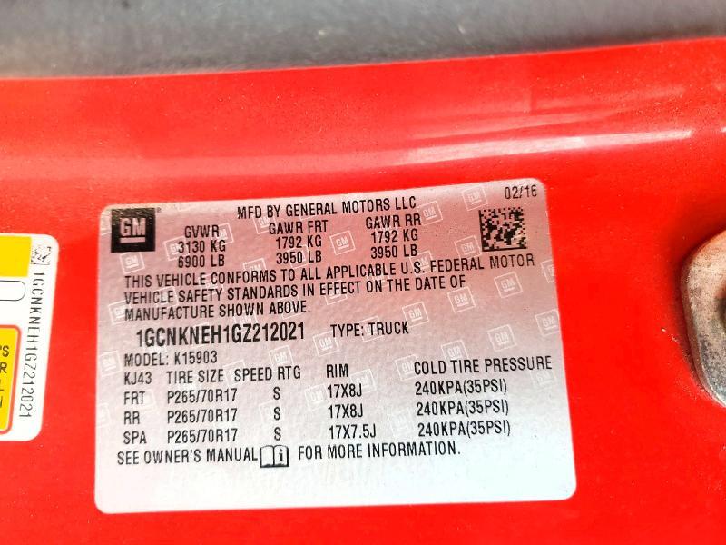 2016 Chevrolet Silverado K1500