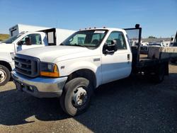 Salvage trucks for sale at Sacramento, CA auction: 1999 Ford F450 Super Duty *** Flatbed Truck ***