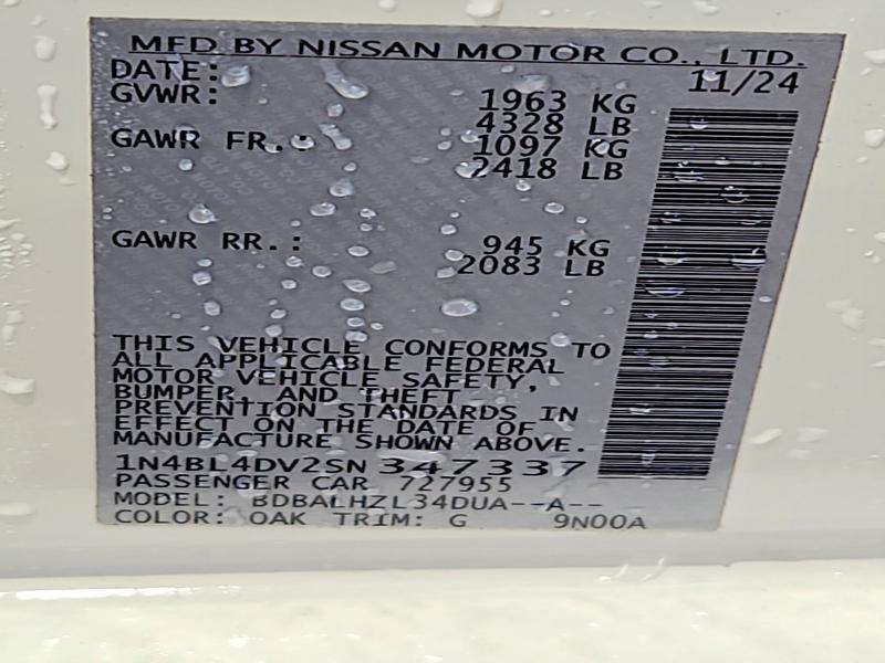 2025 Nissan Altima 2.5 sv