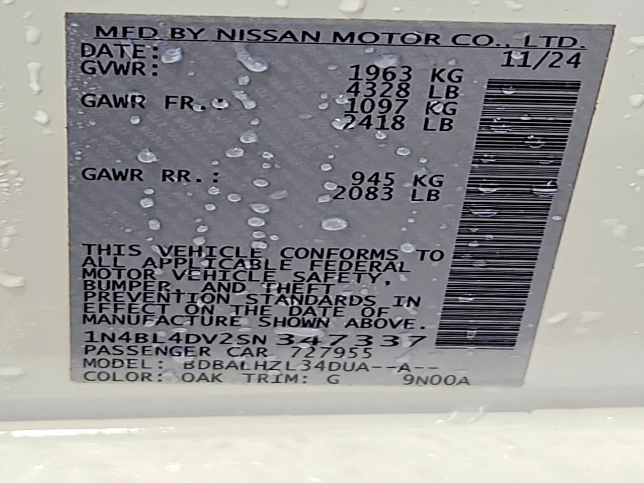 2025 Nissan Altima 2.5 sv