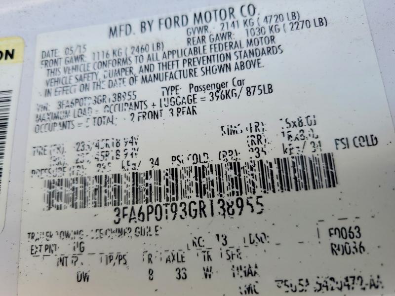 2016 Ford Fusion se