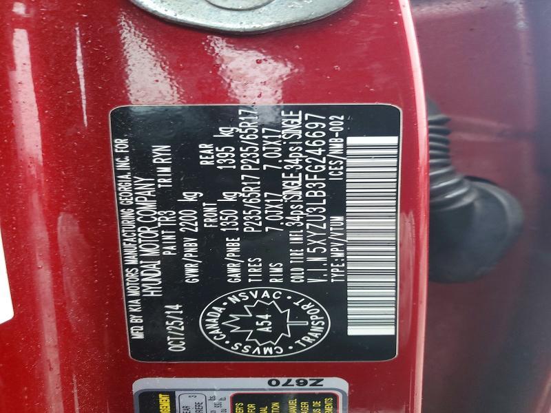 2015 Hyundai Santa fe Sport 2.4l