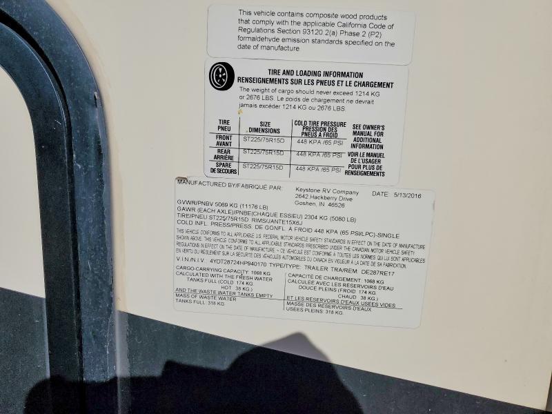 2017 Keystone Denali Camper