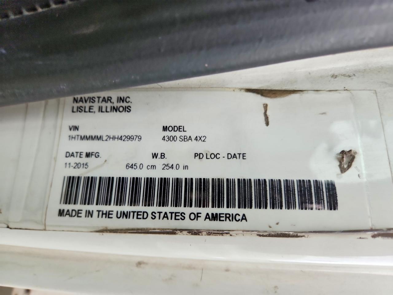 2017 International 4300 BOX Truck