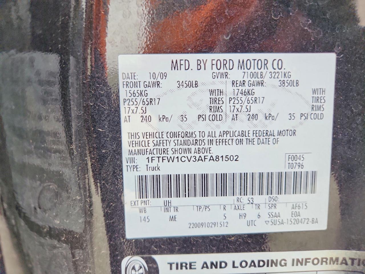 2010 Ford F150 Supercrew