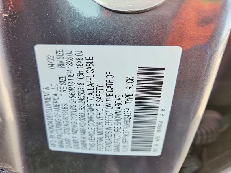 2022 Honda Ridgeline RTL