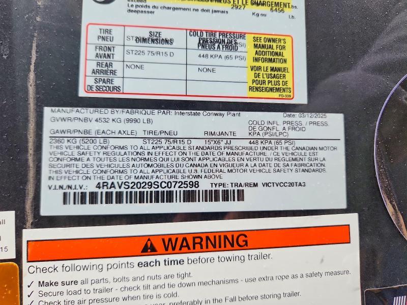 2025 Itrn 2025 Interstate VICTVCC20TA3 Enclosed Cargo Traile