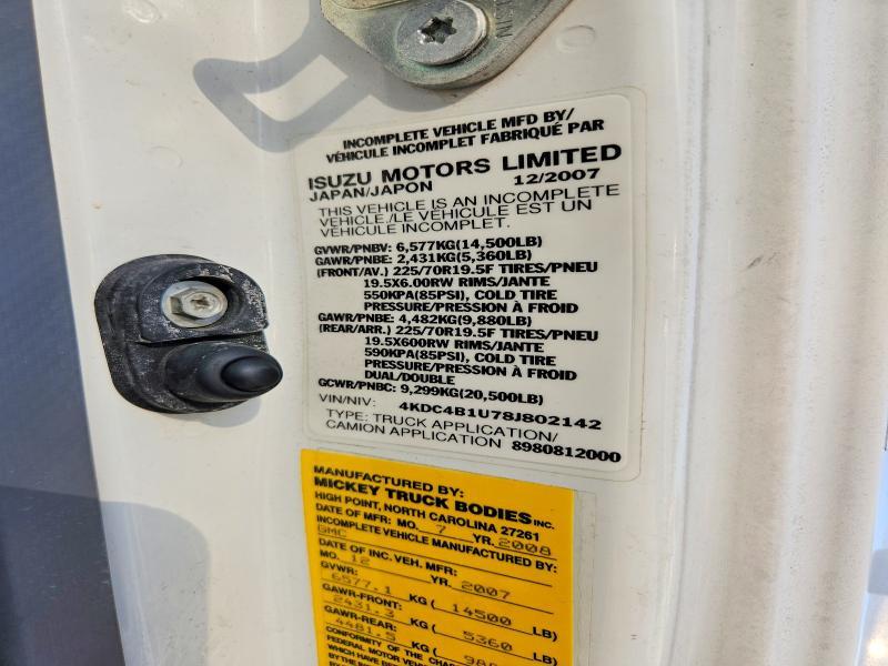 2008 GMC W4 BOX Truck