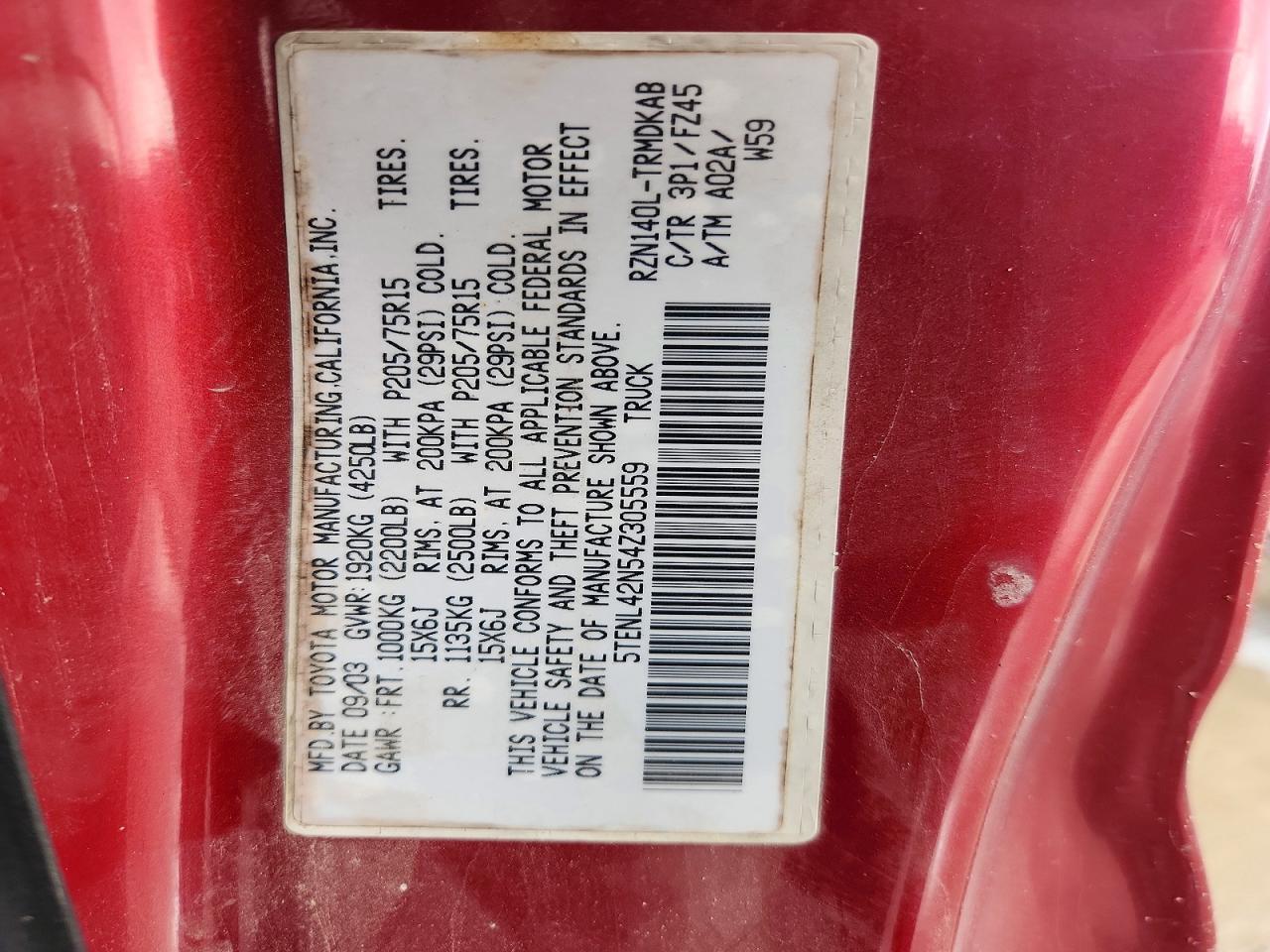 2004 Toyota Tacoma Base