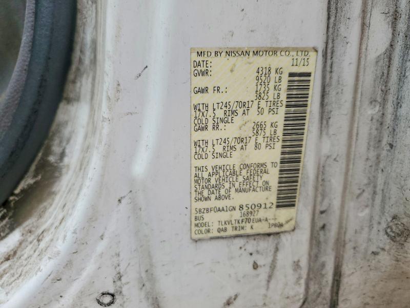 2016 Nissan NV 3500 HD SV