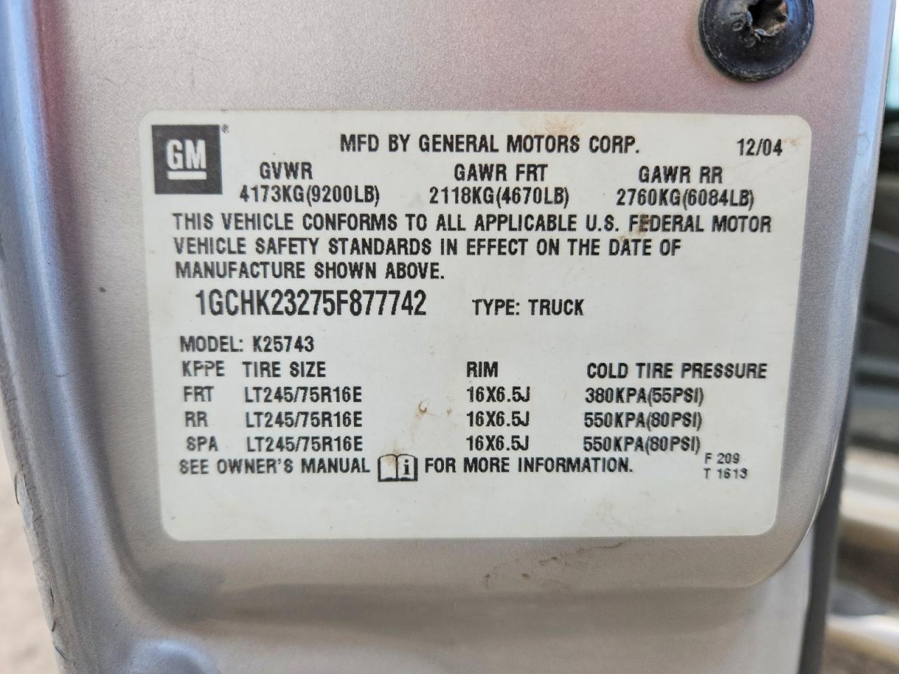 2005 Chevrolet Silverado K2500 Heavy Duty