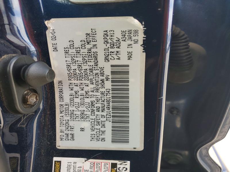 2004 Toyota 4runner Sport Edition